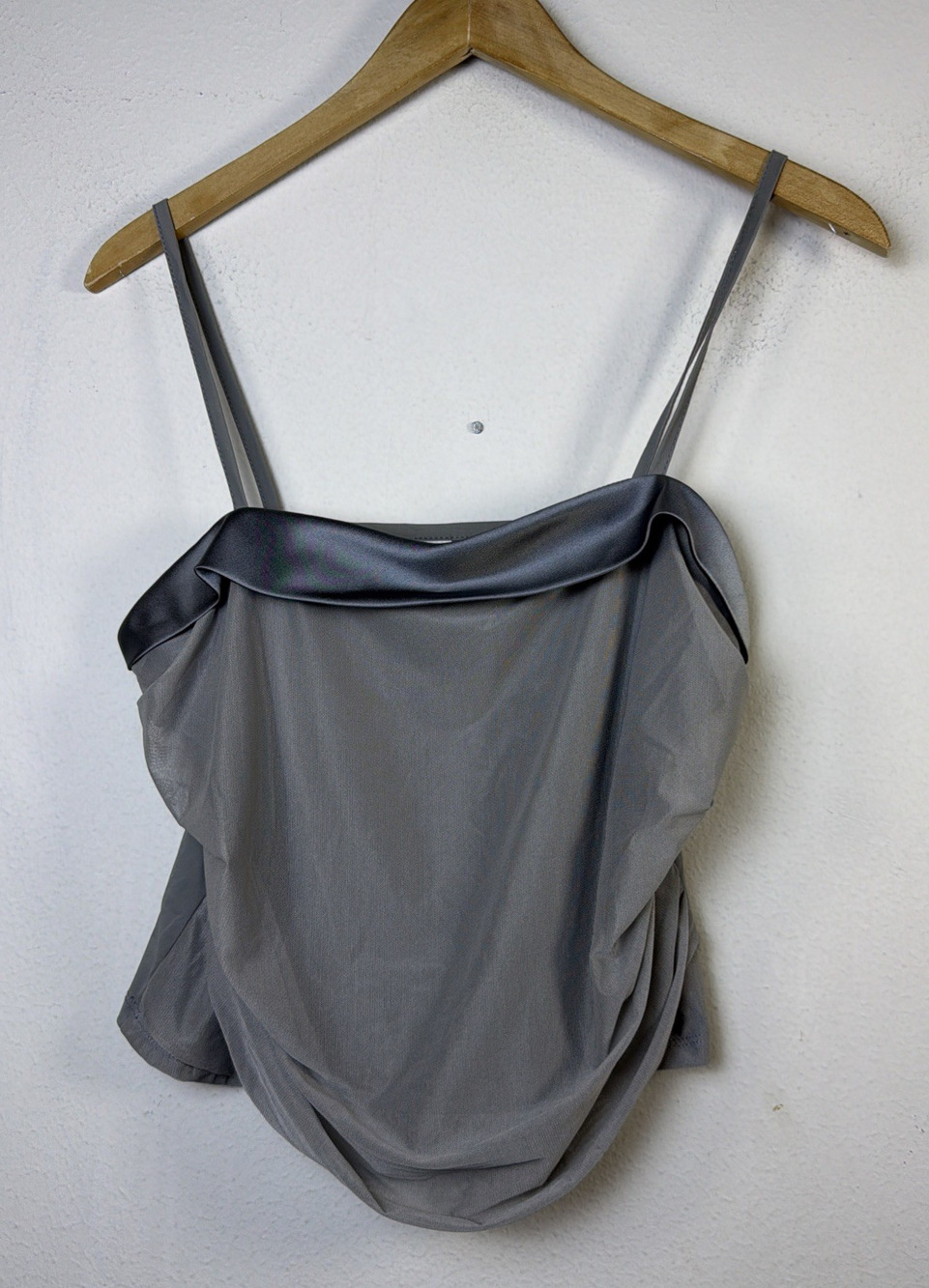 Victoria's Secret Women's Angels Pleated Chemise Slip top large crop vintage